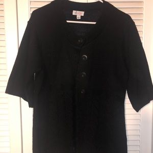Black button sweater